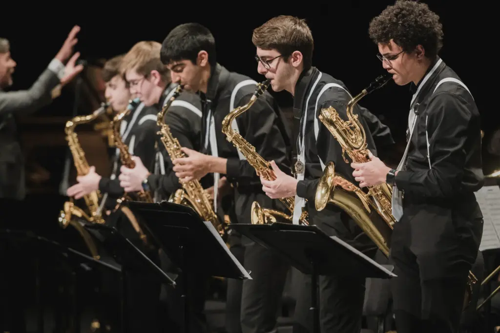 Choir playing trumpet