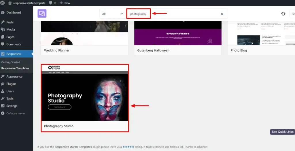 create your own photography website free