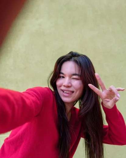 try goofy face poses for selfies