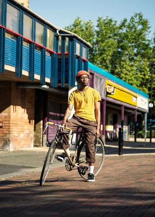 portrait of man on cycle by best portrait photographer-mark taylor