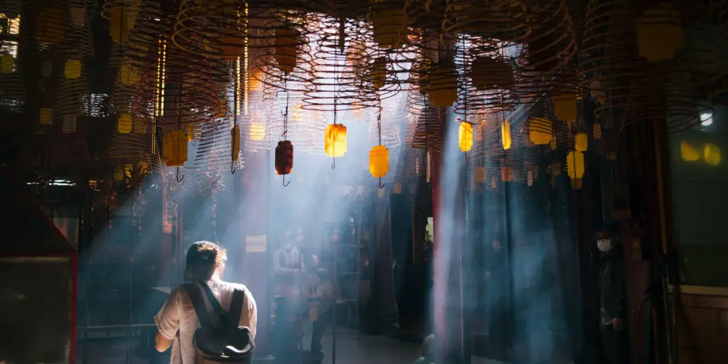 Beam of light in a room