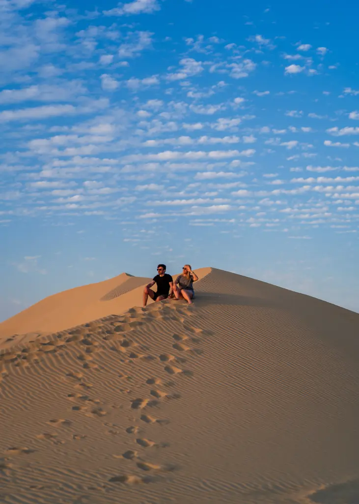 Couple posing from long distance