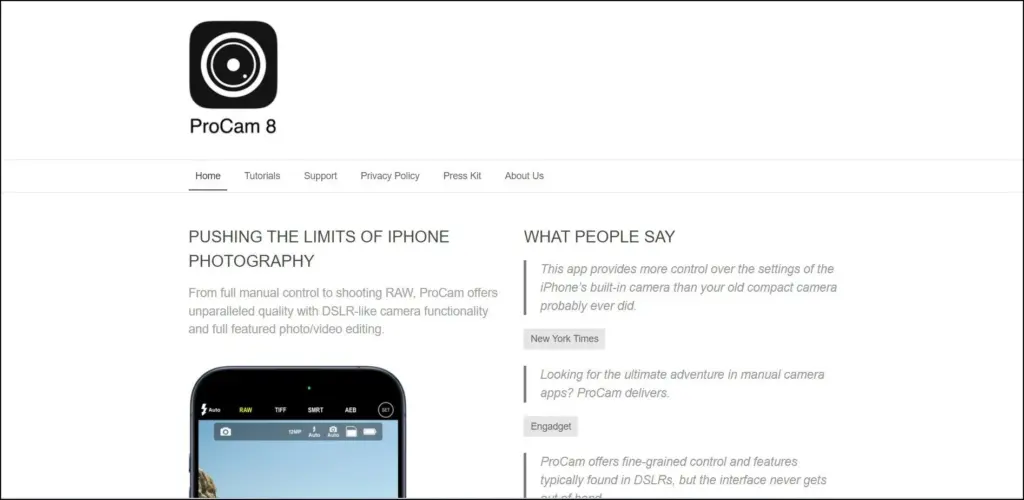 Procam image from website