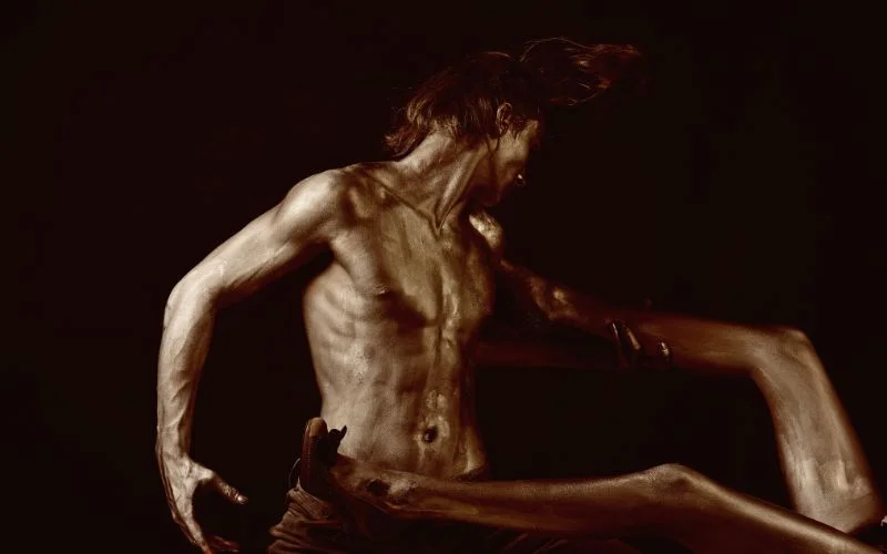 glitter male nude poses