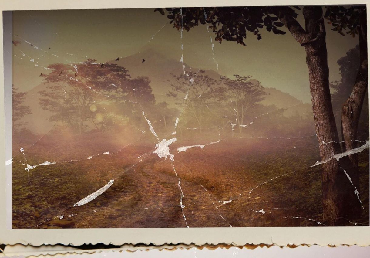 scratched image, before and after image of restoring