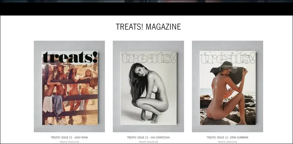 Treats magazine, website for fine art nudes