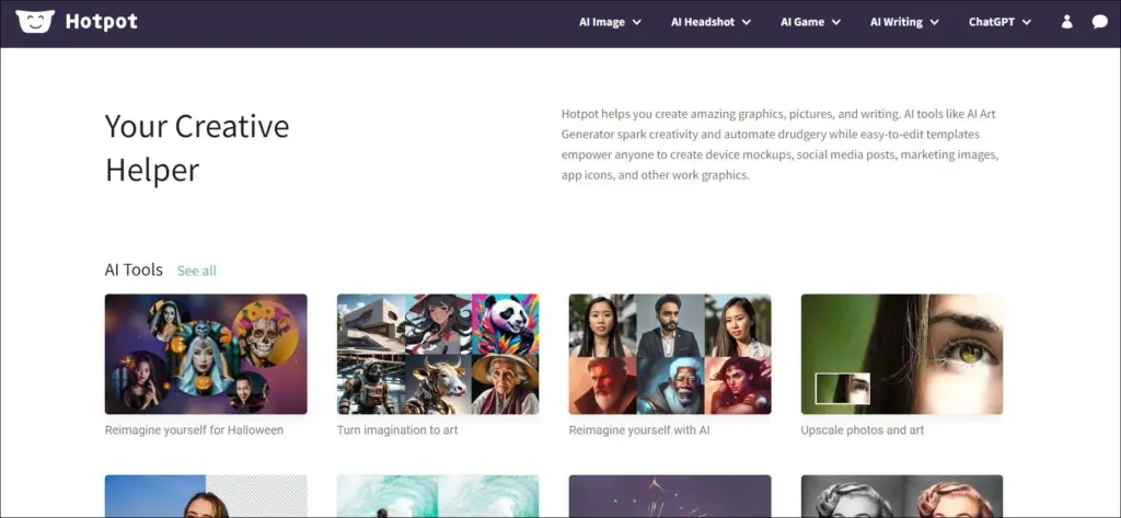 hotpot ai tool for image generation