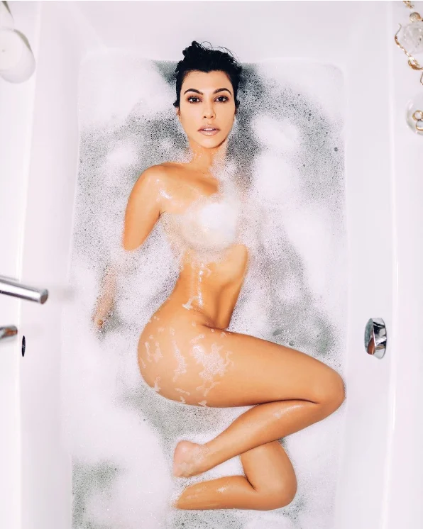Kourtney Kardashian Nude bathtub Pose