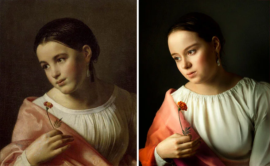 Female famous paintings to recreate