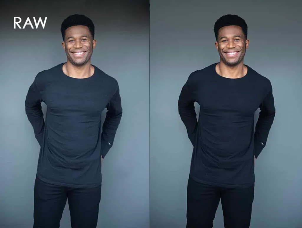 studio portraits using natural light only