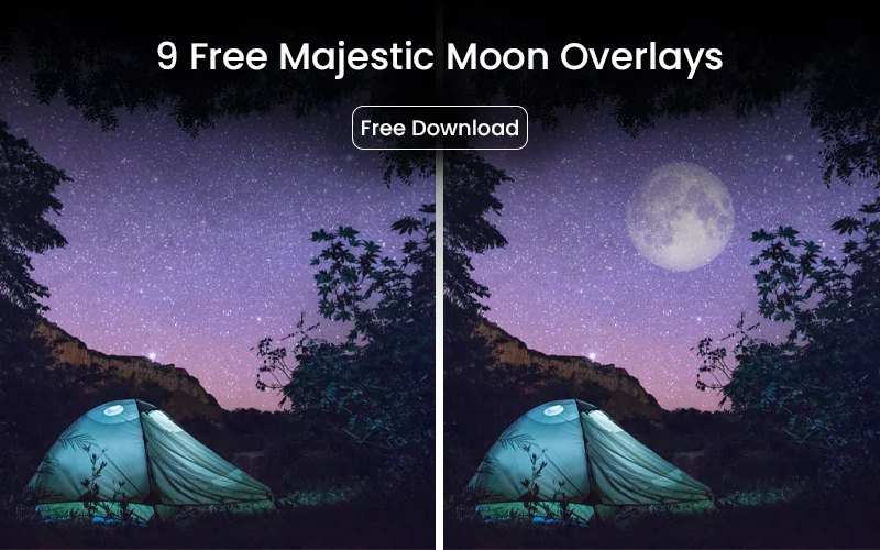 freebie banner, moon overlays