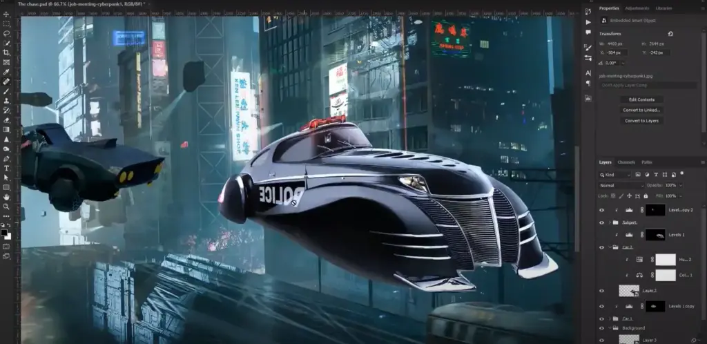 Photo manipulation and compositing images in photoshop