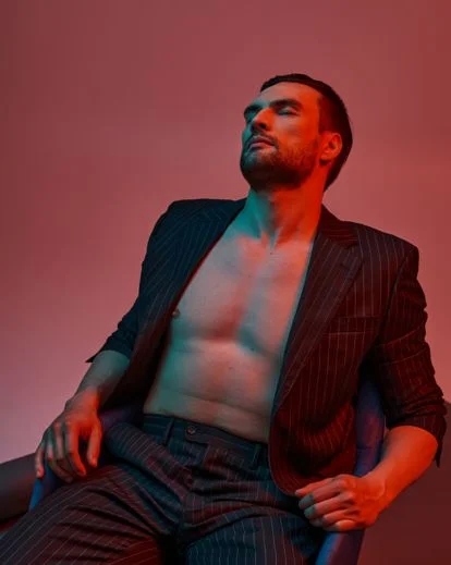 men boudoir in different outfits