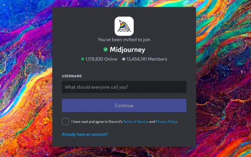 how to sign up for Midjourney