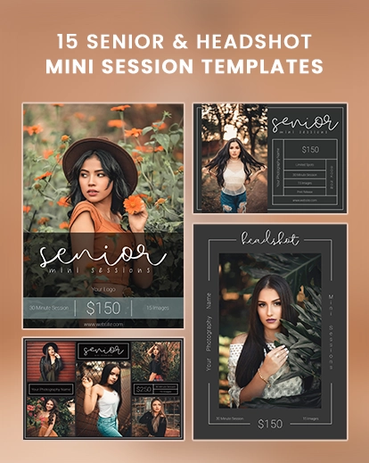 15-Senior-Headshot-Mini-Session-Templates-feature-image, photography card templates