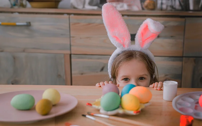 effortlessly create amazing photos- before, cute bunny text overlays, floral Easter text overlays