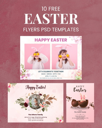 easter flyer free psd - free photography resources, photography freebies