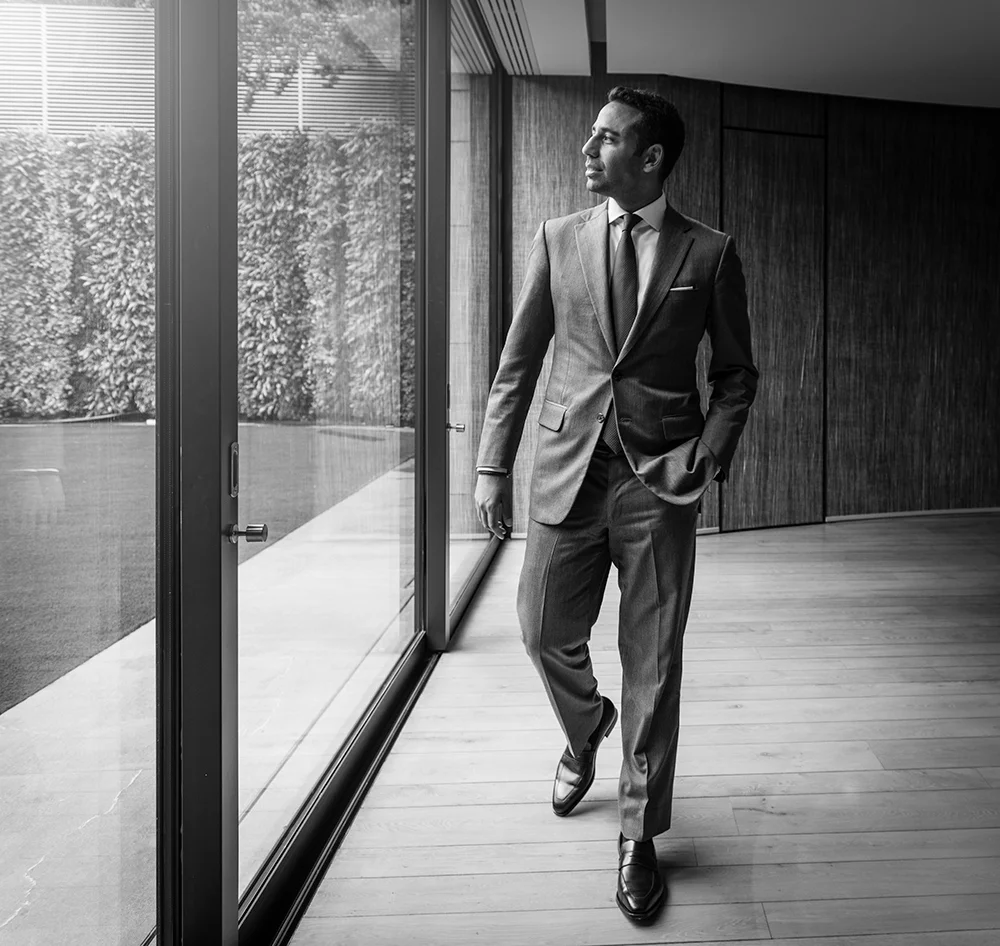 Black and white portrait