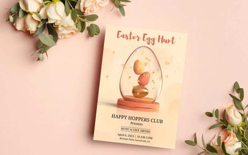 easter flyer mockup