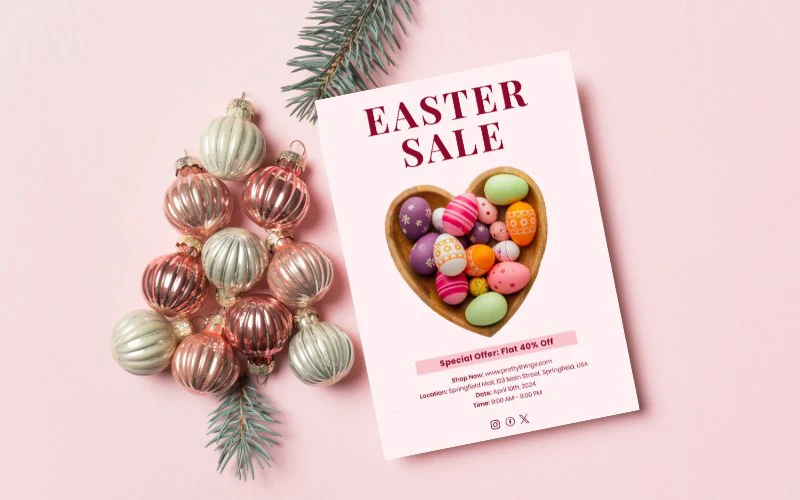 easter flyer mockup