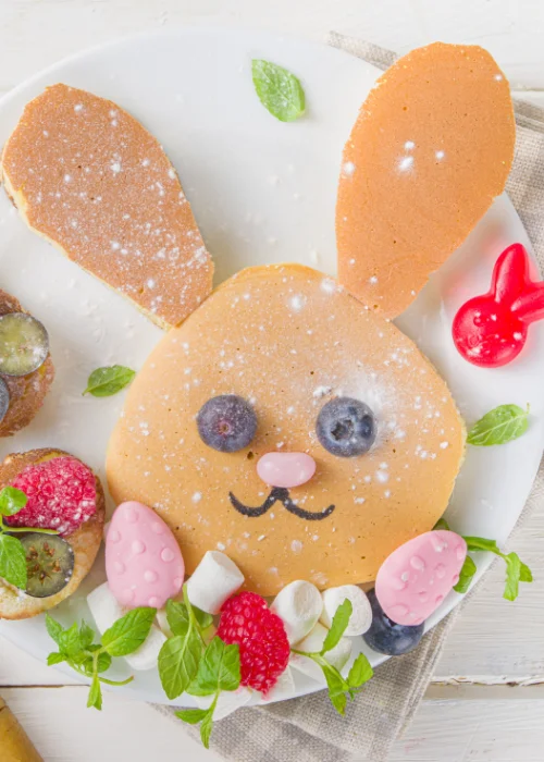 easter bunny pancakes