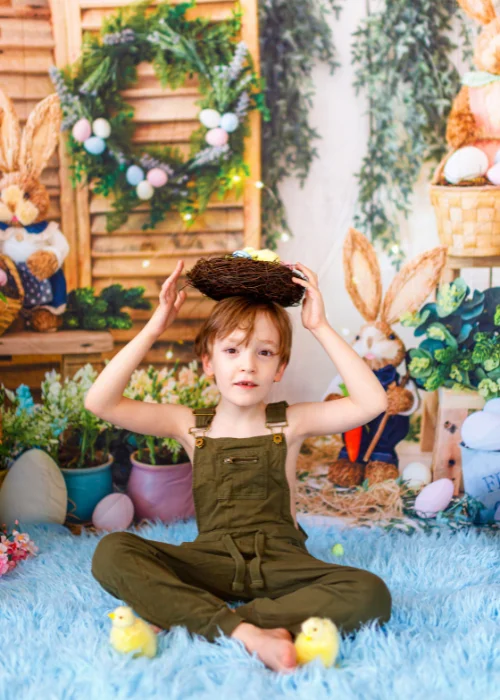creative easter photo idea, Easter indoor photography, Easter basket photo ideas