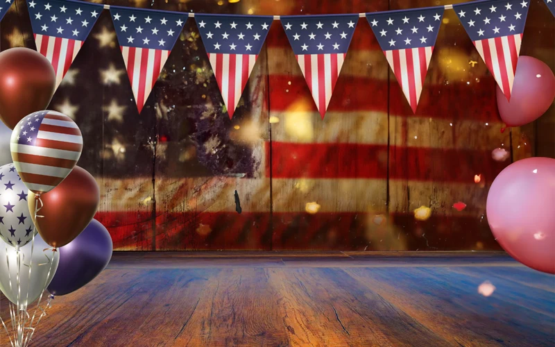 Memorial day balloons backdrop