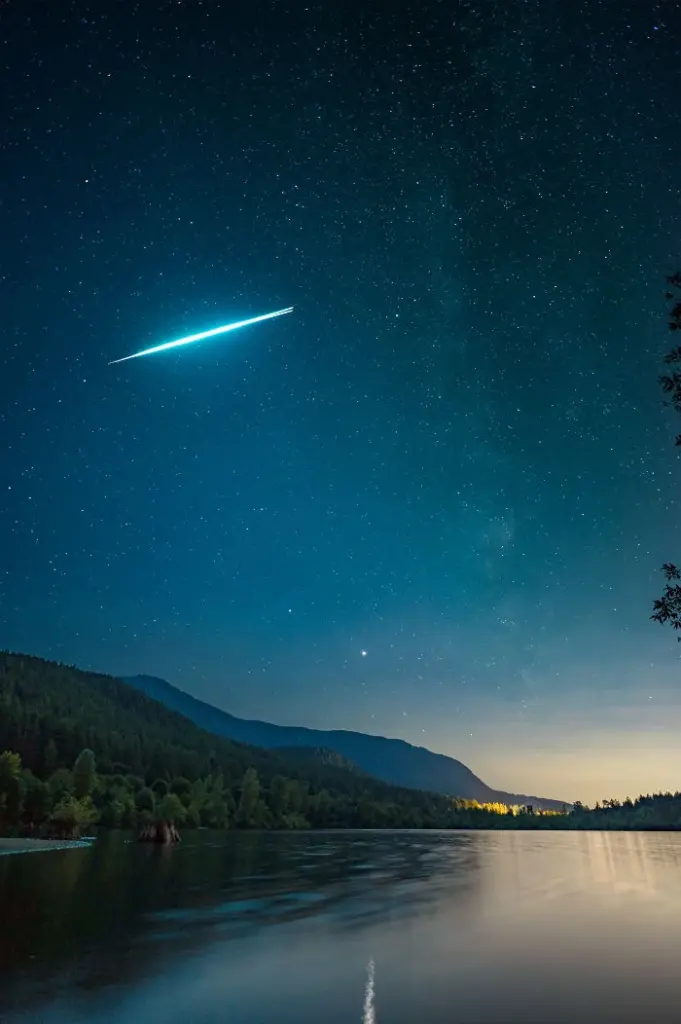 exploding meteor photo - perfectly timed photos
