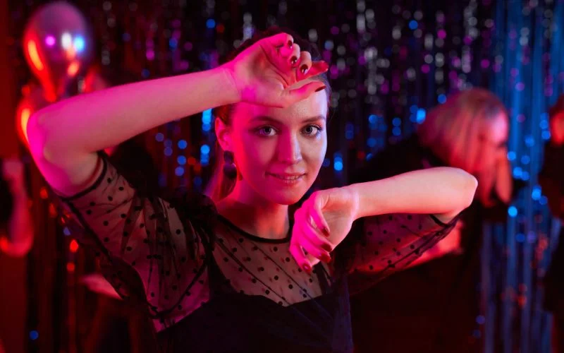 dance poses in mood light