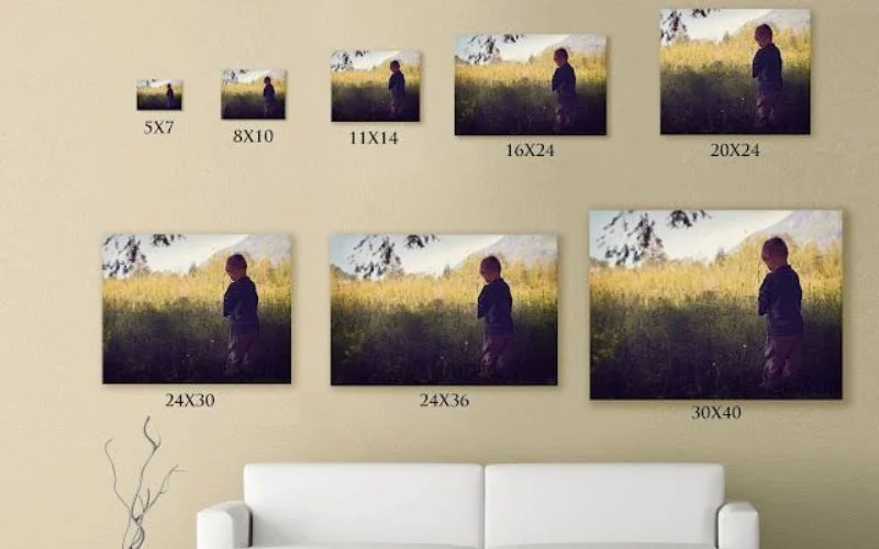 standard photo print sizes