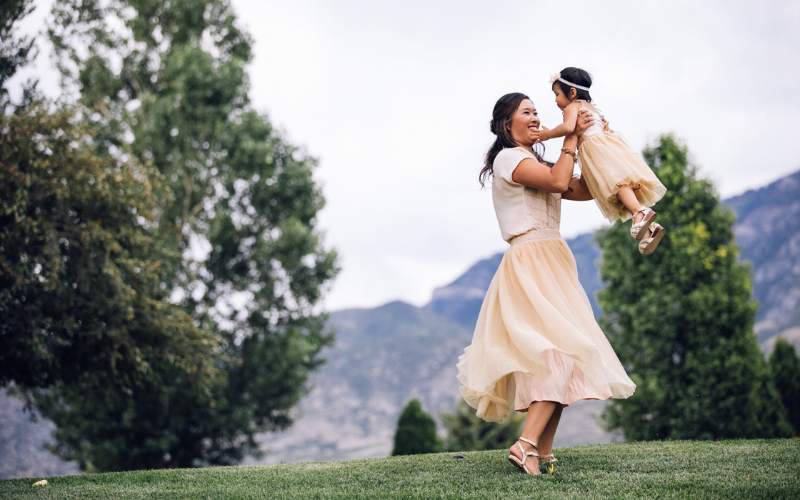 Matching clothes with mom