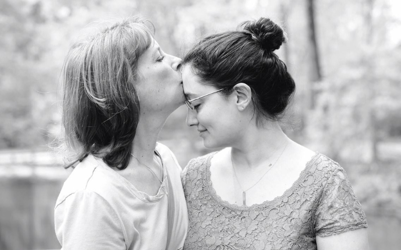 forehead kiss from mom