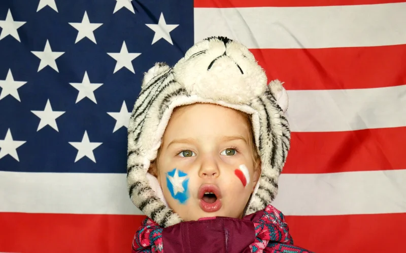 get your face painted with American flag