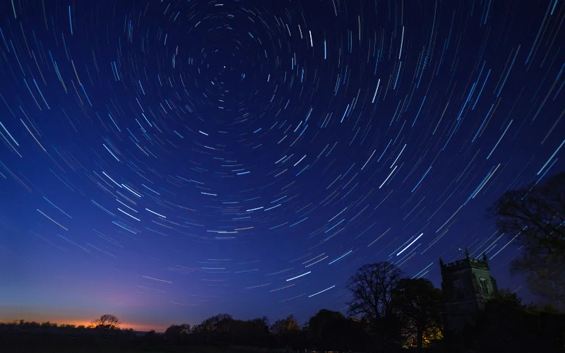 time lapse photography shooting stars