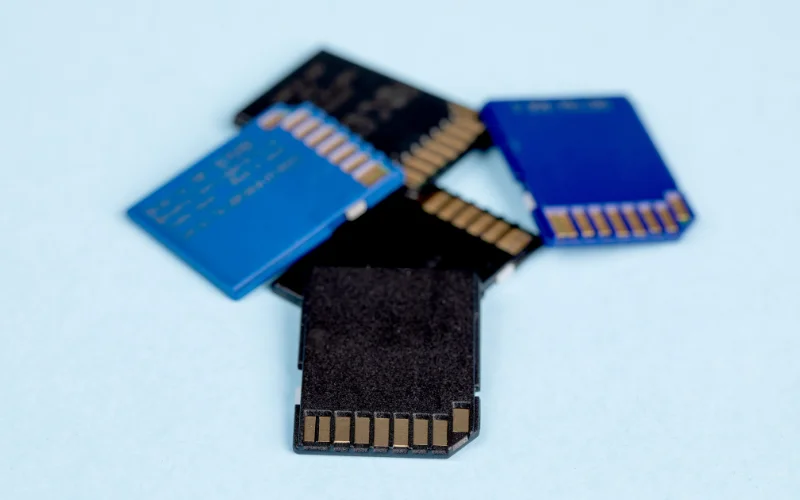 spare batteries and memory cards