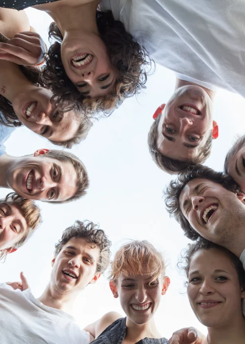 a group of friends posing