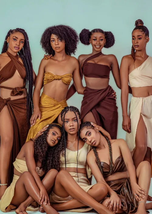 glamorous models posing