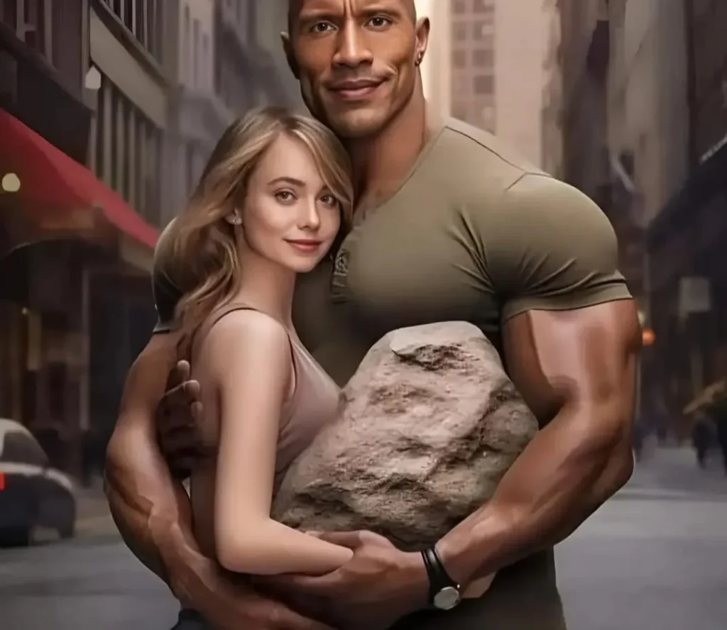 Dwayne Johnson badly edited photo