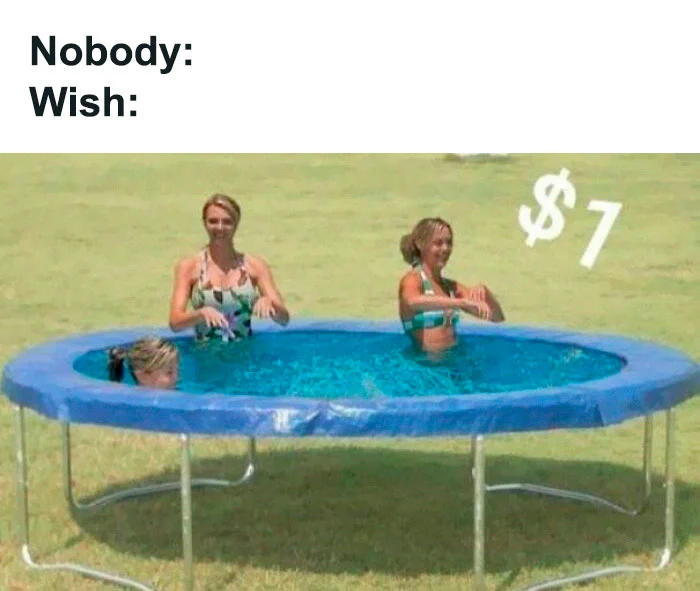 funny wish ad for an outdoor swimming pool