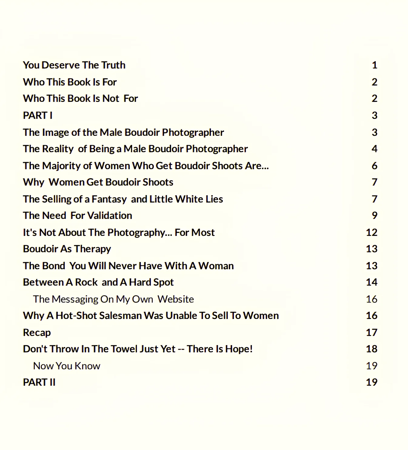 boudoir book content