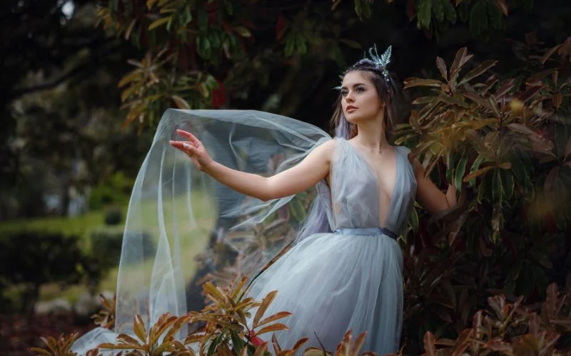 fantasy image of a girl in forest