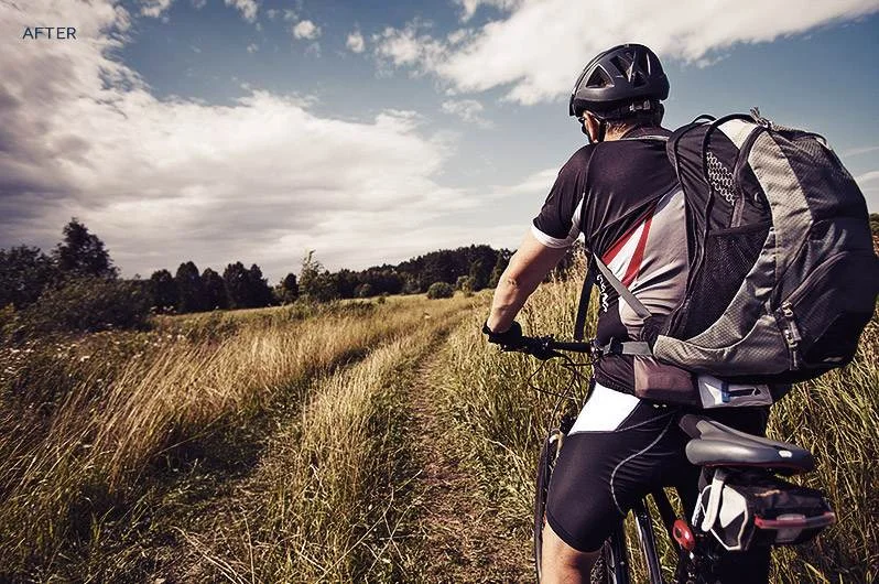 a photo of a cyclist on a ride