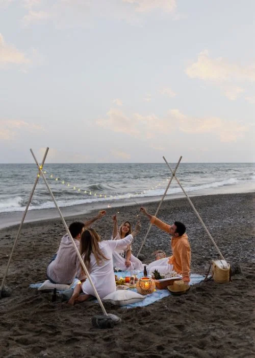 beach picnic photoshoot