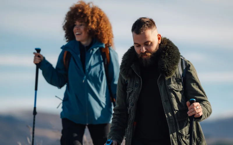 hiking portrait photography with partner