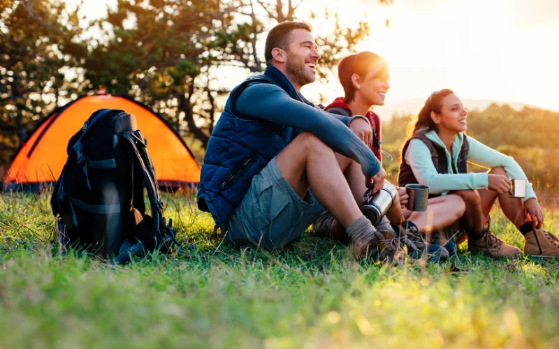 fun labor day party ideas - camping