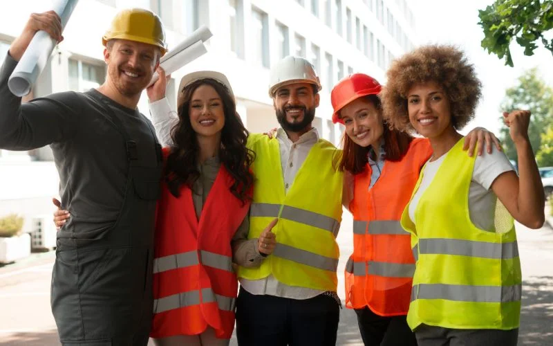 showcase teamwork through group images