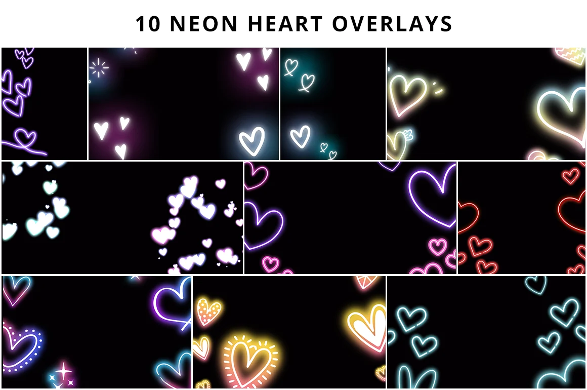 neon hearts
