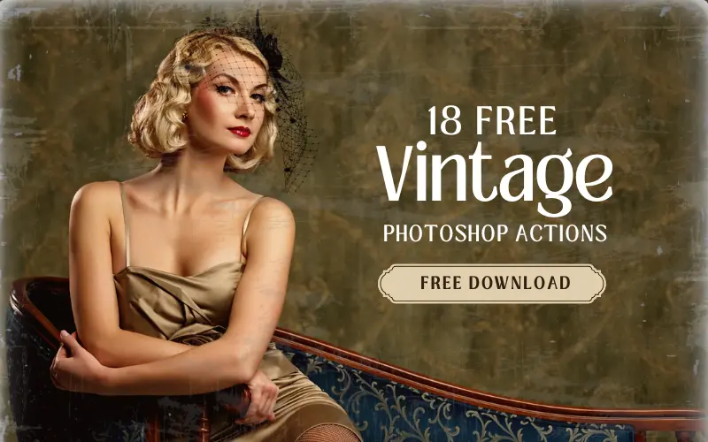 free vintage photoshop actions bundle