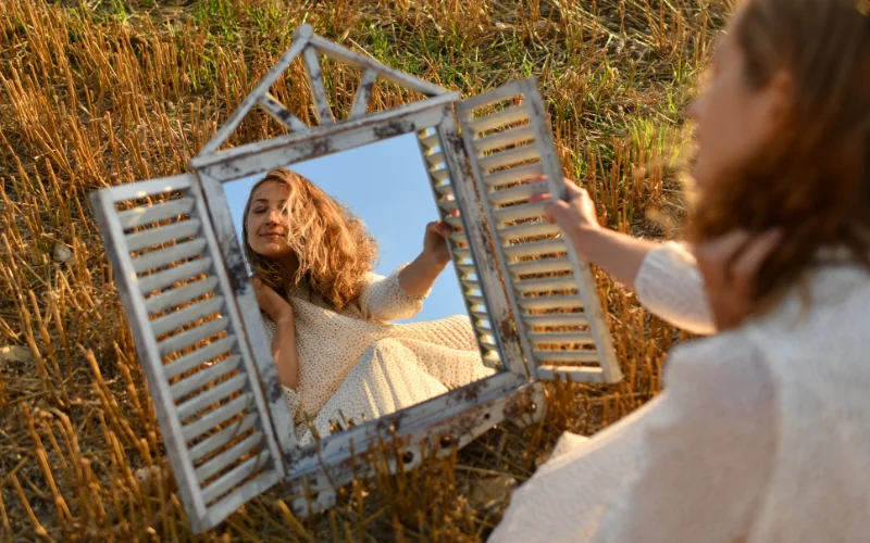 carry out a mirror outdoor shoot on your 40th birthday