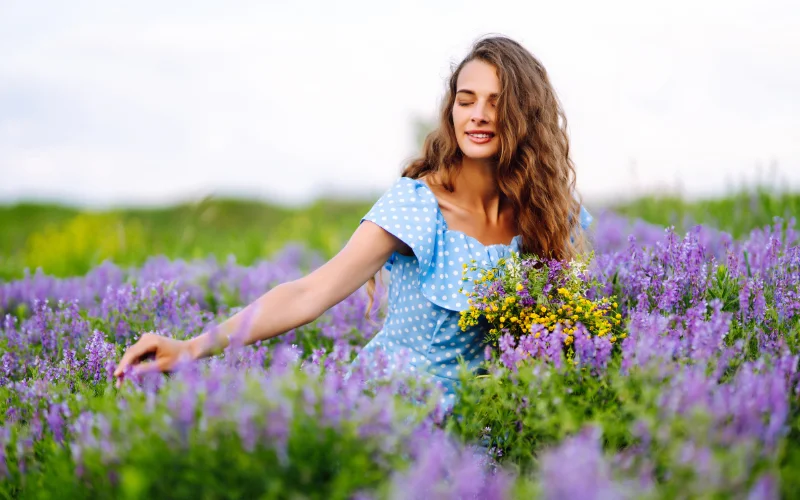 surround yourself with flowers for 40th birthday photoshoot